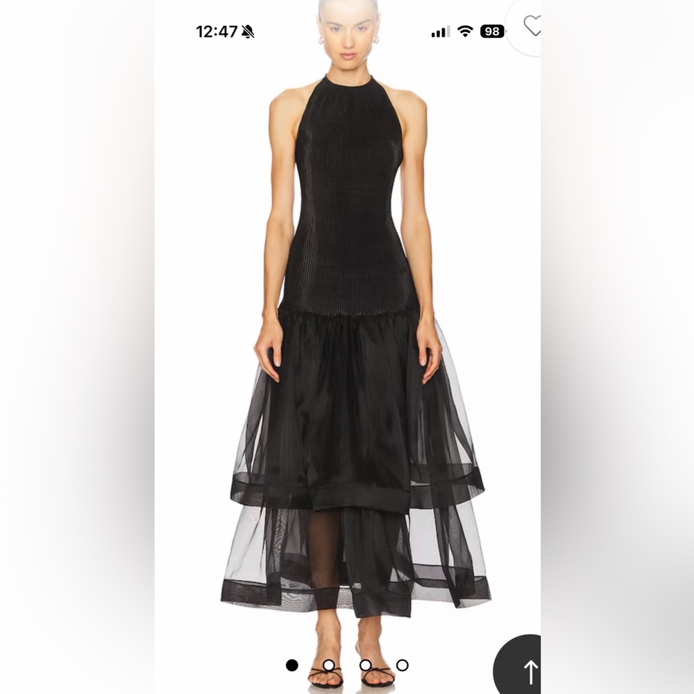 NWT L’idee Carrie Dress in Noir Prom Black Size XS